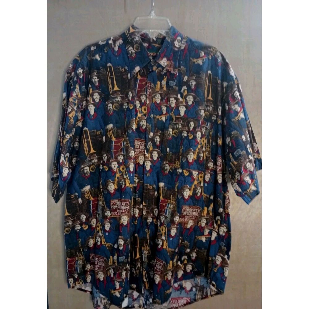 TANGO by Max Raab Colorful Military Marching Band Confederacy Style Shirt‎  XL